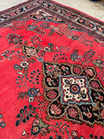 9' x 12'2 Antique Persian Bibikabad rug #2456 - Blue Parakeet Rugs
