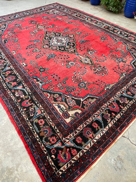 9' x 12'2 Antique Persian Bibikabad rug #2456 - Blue Parakeet Rugs