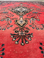 9' x 12'2 Antique Persian Bibikabad rug #2456 - Blue Parakeet Rugs