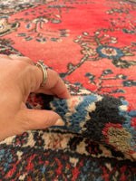9' x 12'2 Antique Persian Bibikabad rug #2456 - Blue Parakeet Rugs