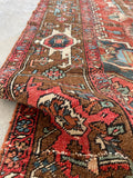 8'7 x 10' Square tribal Serapi rug #2109 / 9x10 Vintage Rug - Blue Parakeet Rugs