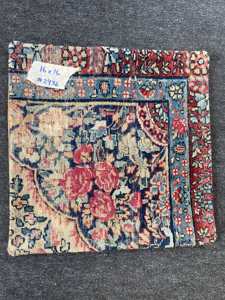 Antique Persian rug pillow