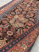 3'2 x 14'2 Worn Antique Persian runner #2267 / 3x14 Vintage Runner - Blue Parakeet Rugs