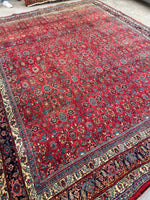 8'3 x 11'3 Antique Persian Iron Bidjar rug #2110 / 8x11 Vintage Rug - Blue Parakeet Rugs