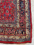 8'3 x 11'3 Antique Persian Iron Bidjar rug #2110 / 8x11 Vintage Rug - Blue Parakeet Rugs