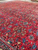 8'3 x 11'3 Antique Persian Iron Bidjar rug #2110 / 8x11 Vintage Rug - Blue Parakeet Rugs