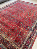 8'3 x 11'3 Antique Persian Iron Bidjar rug #2110 / 8x11 Vintage Rug - Blue Parakeet Rugs