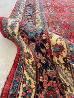 8'3 x 11'3 Antique Persian Iron Bidjar rug #2110 / 8x11 Vintage Rug - Blue Parakeet Rugs