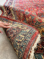 8'3 x 11'3 Antique Persian Iron Bidjar rug #2110 / 8x11 Vintage Rug - Blue Parakeet Rugs