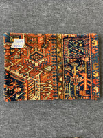 Antique Persian rug pillow