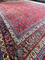 8'3 x 11'3 Antique Persian Iron Bidjar rug #2110 / 8x11 Vintage Rug - Blue Parakeet Rugs