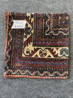 Antique Persian rug pillow