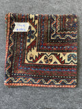 Antique Persian rug pillow