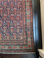3'6 x 6'4 Late 19th Century tribal Malayer rug #1957ML/ 4x6 Vintage Rug - Blue Parakeet Rugs