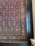 3'6 x 6'4 Late 19th Century tribal Malayer rug #1957ML/ 4x6 Vintage Rug - Blue Parakeet Rugs