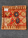 Antique rug pillow