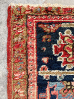 10' x 12'7 Antique Persian Heriz with French blue rug #2459 / 10x13 Persian Heriz - Blue Parakeet Rugs