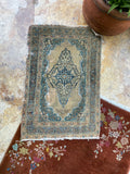 1’11 x 2’10 Haji Jalili Tabriz rug #2503ML / 2x3 vintage rug - Blue Parakeet Rugs