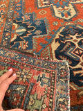 3'2 x 10'6 Antique NW Persian Runner #1467 / 3x11 Vintage Runner - Blue Parakeet Rugs