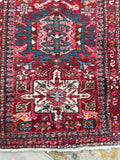 2'7 x 8'8 Antique Gharajeh Heriz Runner #1915 / 3x9 Vintage Runner - Blue Parakeet Rugs