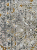 7'10 x 10'4 Antique Ivory ground Mahal rug #1959ML / 8x10 Vintage Rug - Blue Parakeet Rugs
