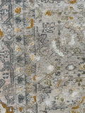 7'10 x 10'4 Antique Ivory ground Mahal rug #1959ML / 8x10 Vintage Rug - Blue Parakeet Rugs
