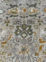 7'10 x 10'4 Antique Ivory ground Mahal rug #1959ML / 8x10 Vintage Rug - Blue Parakeet Rugs