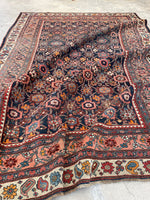 7'8 x 10'10 Antique Persian Bidjar rug #2461ML / 8x11 Persian rug - Blue Parakeet Rugs