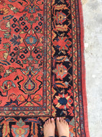 9 x 12'3 Salmon Antique Mahal - Blue Parakeet Rugs