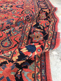 9 x 12'3 Salmon Antique Mahal - Blue Parakeet Rugs