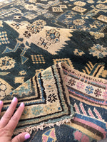 3'8 x 6'9 Antique Tribal Caucasian Rug / Small vintage rug (#760) - Blue Parakeet Rugs
