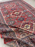 7'10 x 11' Antique village Mahal rug #1962ML / 8x11 Vintage rug - Blue Parakeet Rugs