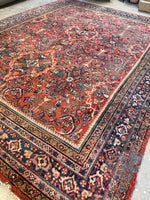 10'5 x 13'7 Antique Persian Mahal rug #2651ML - Blue Parakeet Rugs