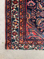 2’10 x 4’7 Antique scatter rug #1963 / 3x5 Vintage rug - Blue Parakeet Rugs