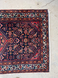 2’10 x 4’7 Antique scatter rug #1963 / 3x5 Vintage rug - Blue Parakeet Rugs