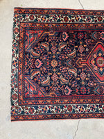 2’10 x 4’7 Antique scatter rug #1963 / 3x5 Vintage rug - Blue Parakeet Rugs