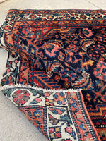 2’10 x 4’7 Antique scatter rug #1963 / 3x5 Vintage rug - Blue Parakeet Rugs