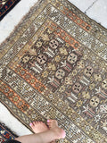 3'8 x 5'3 Antique Caucasian Rug (#763) - Blue Parakeet Rugs
