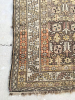 3'8 x 5'3 Antique Caucasian Rug (#763) - Blue Parakeet Rugs