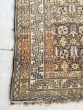 3'8 x 5'3 Antique Caucasian Rug (#763) - Blue Parakeet Rugs