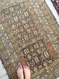 3'8 x 5'3 Antique Caucasian Rug (#763) - Blue Parakeet Rugs