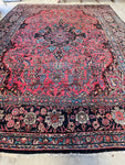 11' x 15'5 Antique Palatial Persian rug #2652ML - Blue Parakeet Rugs