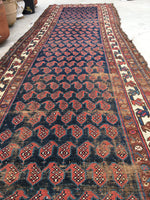 3'5 x 11'6 Antique village paisley field runner (#532) - Blue Parakeet Rugs