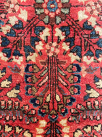1'10 x 2'6 Antique floral Sarouk mat #2115 / 2x3 Vintage Rug - Blue Parakeet Rugs