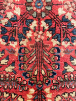 1'10 x 2'6 Antique floral Sarouk mat #2115 / 2x3 Vintage Rug - Blue Parakeet Rugs