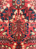 1'10 x 2'6 Antique floral Sarouk mat #2115 / 2x3 Vintage Rug - Blue Parakeet Rugs