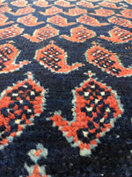 3'5 x 11'6 Antique village paisley field runner (#532) - Blue Parakeet Rugs