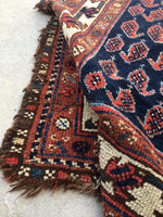 3'5 x 11'6 Antique village paisley field runner (#532) - Blue Parakeet Rugs