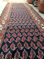 3'5 x 11'6 Antique village paisley field runner (#532) - Blue Parakeet Rugs