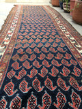 3'5 x 11'6 Antique village paisley field runner (#532) - Blue Parakeet Rugs